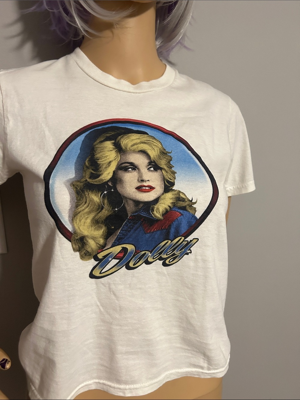 Dolly Graphic Youth White Crewneck Tee - Short Sleeve Top